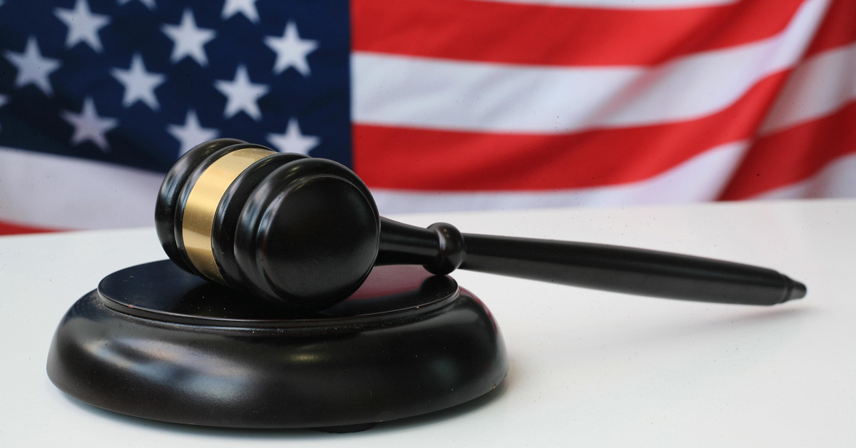 Gavel in front of American flag – Alabama bankruptcy law concept